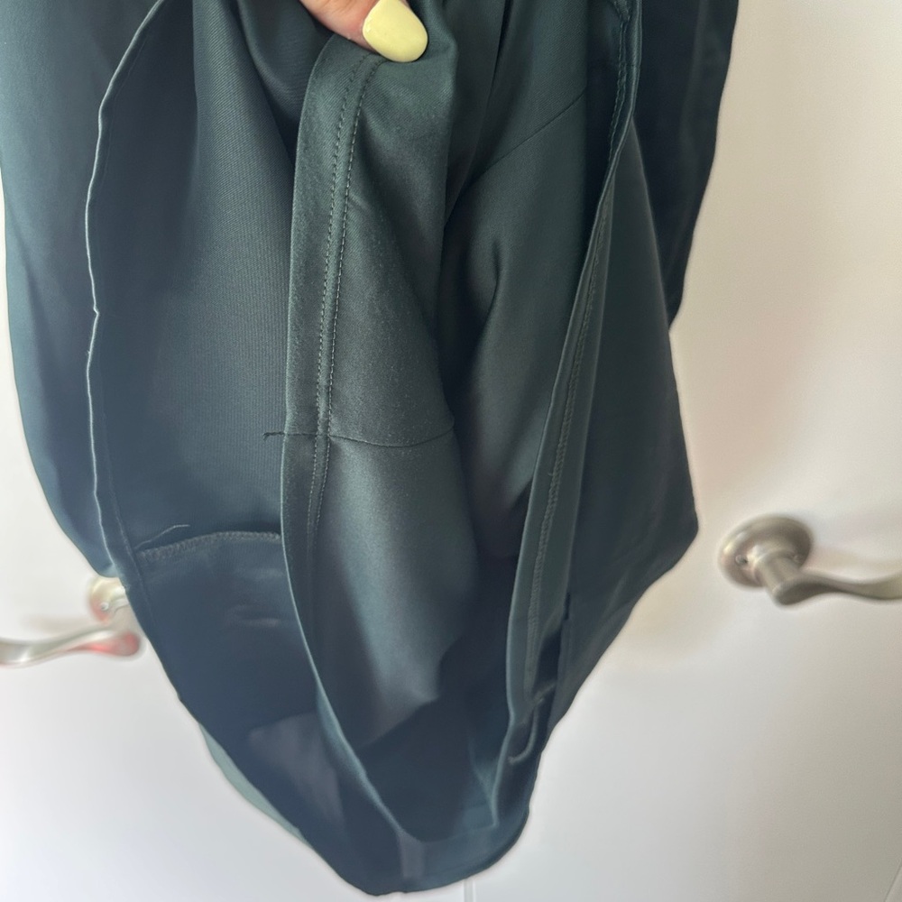 Express Elegant Dark Green Silky Slip Midi Dress - Picture 8 of 8
